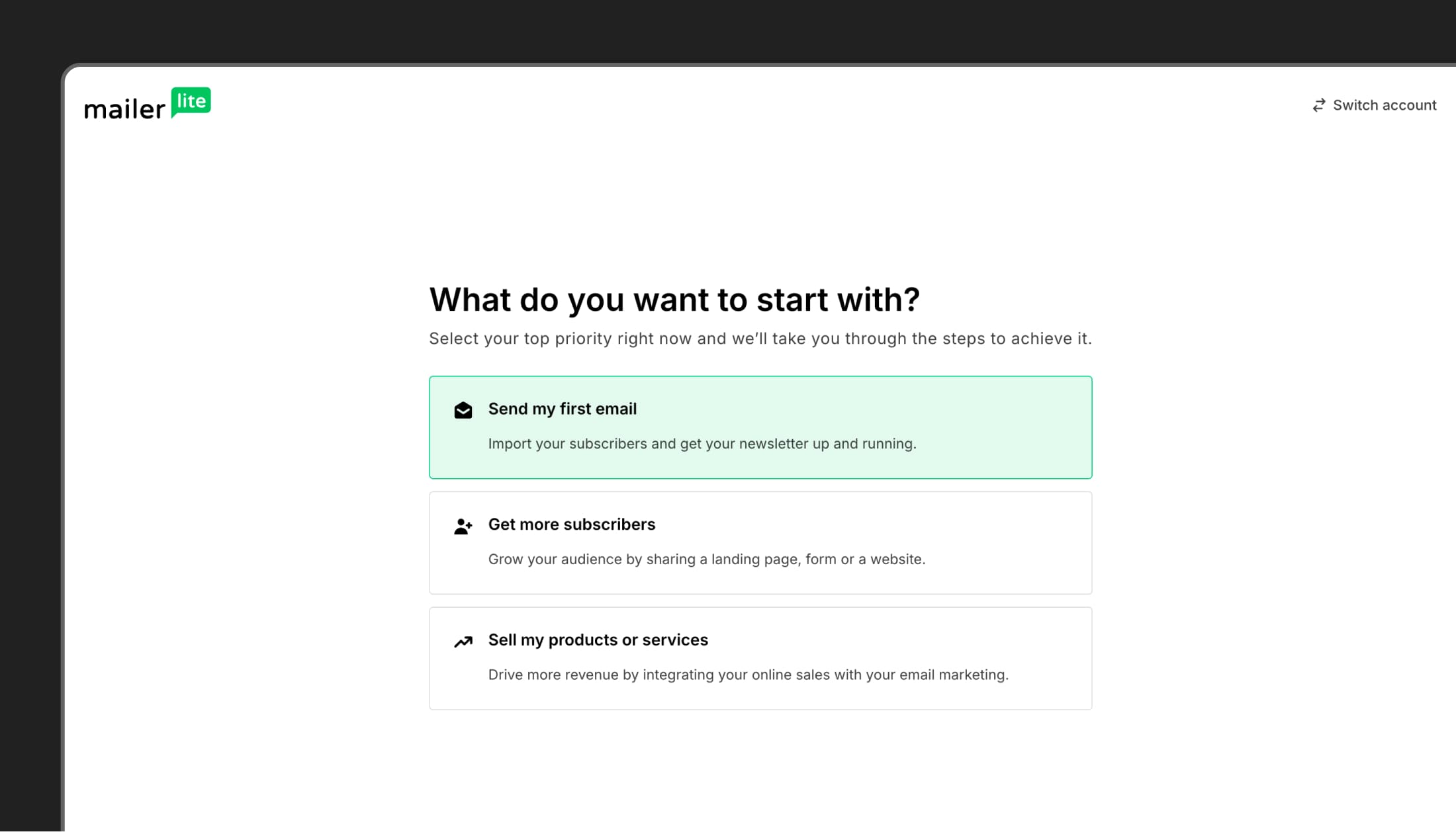 Onboarding screenshot