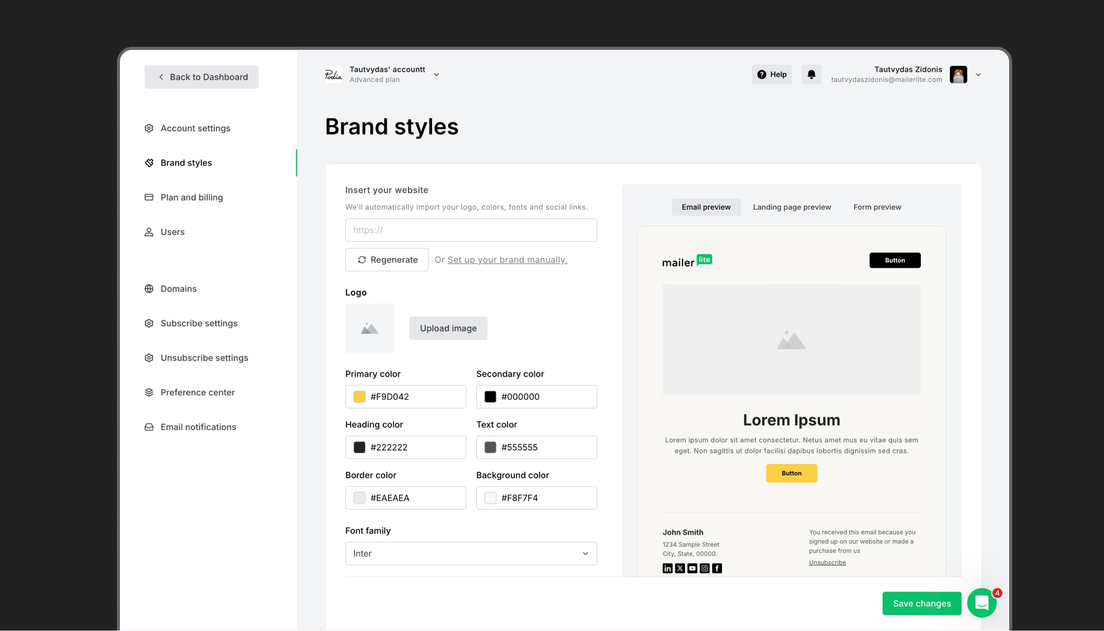 Brand Center screenshot